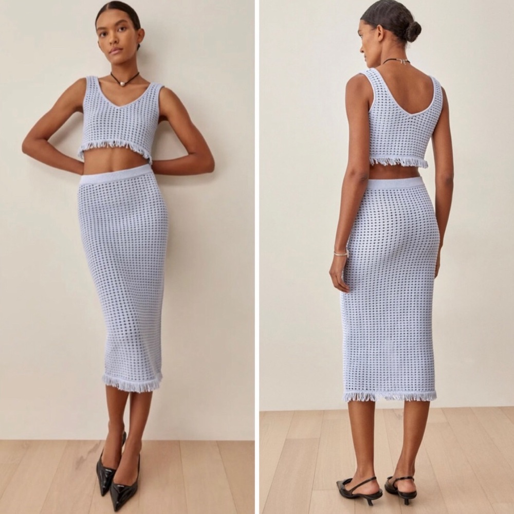 Reformation Lieta Open Knit set NWT